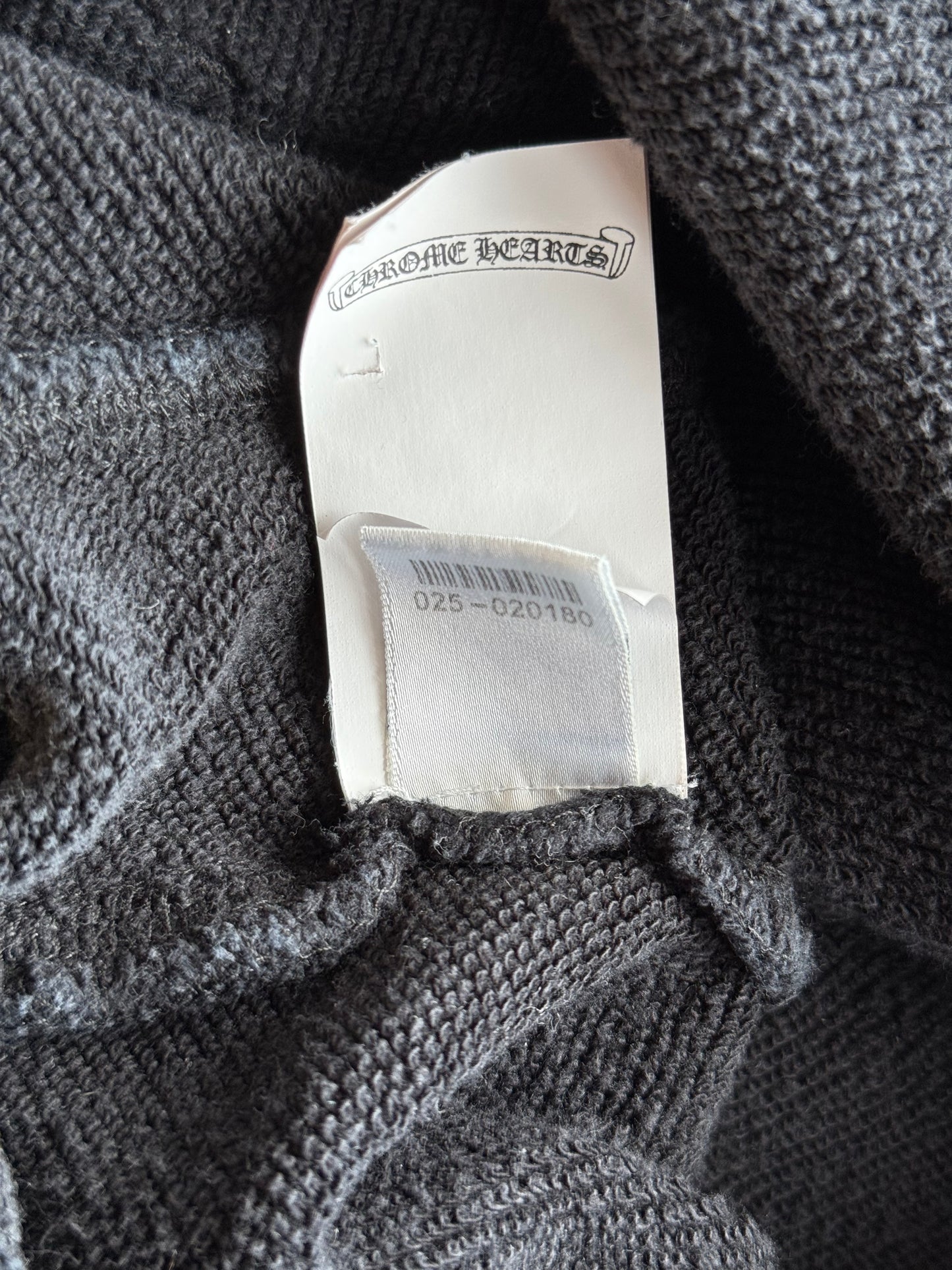 Chrome Hearts Black Leather Cross Patch Hoodie