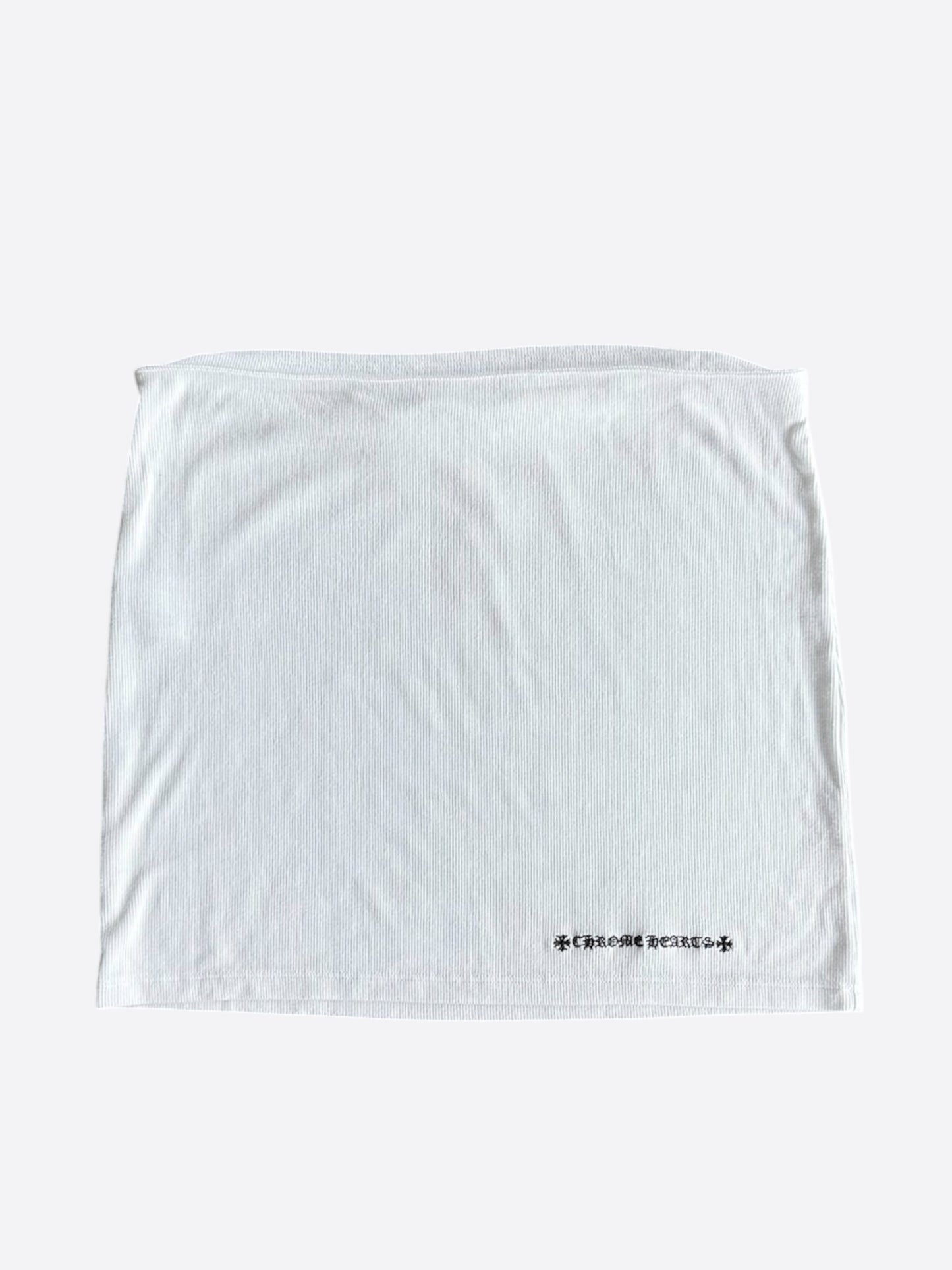 Chrome Hearts White & Black Embroidered Logo Skirt