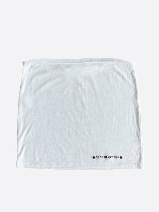 Chrome Hearts White & Black Embroidered Logo Skirt