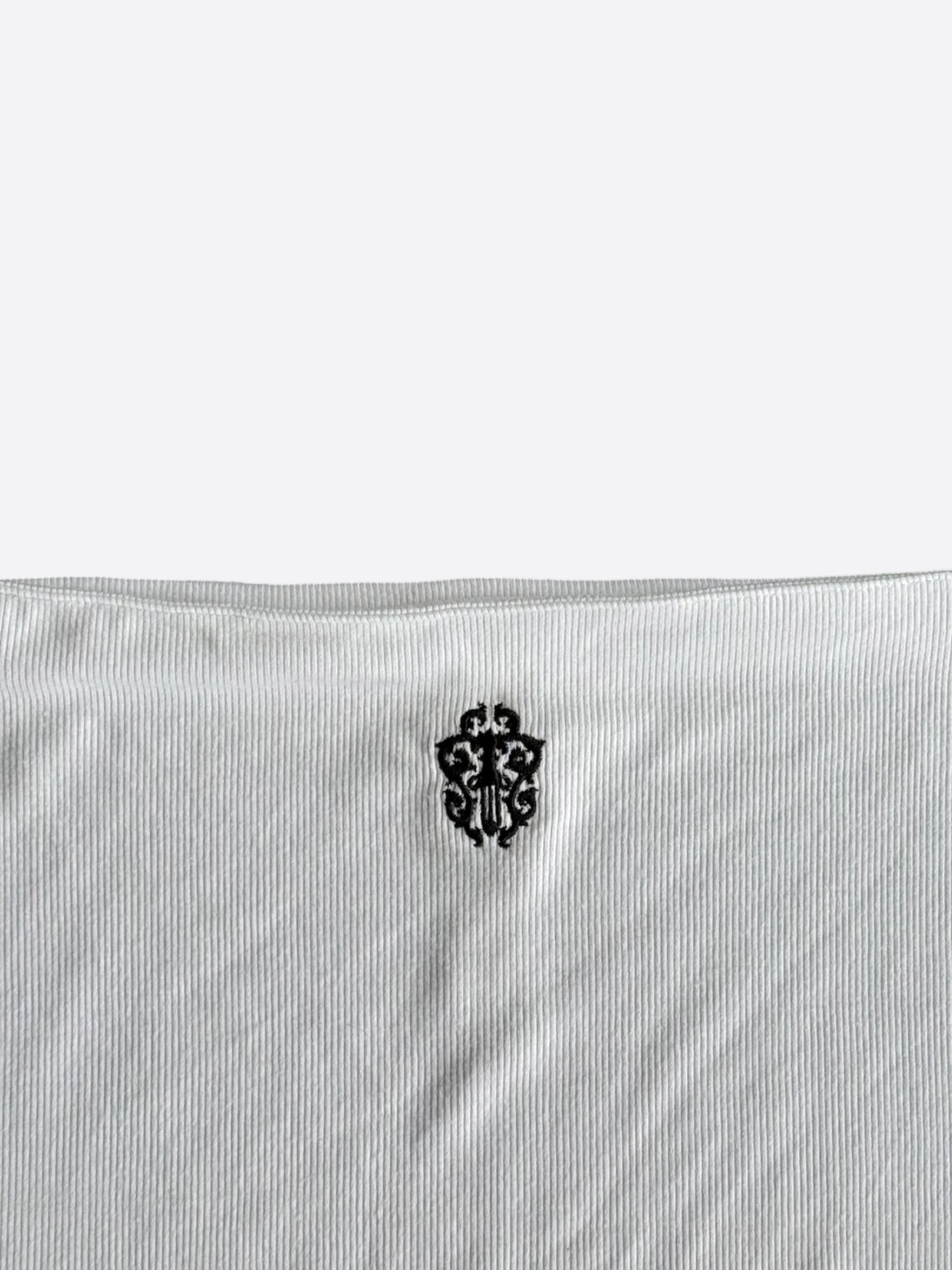 Chrome Hearts White & Black Embroidered Logo Skirt
