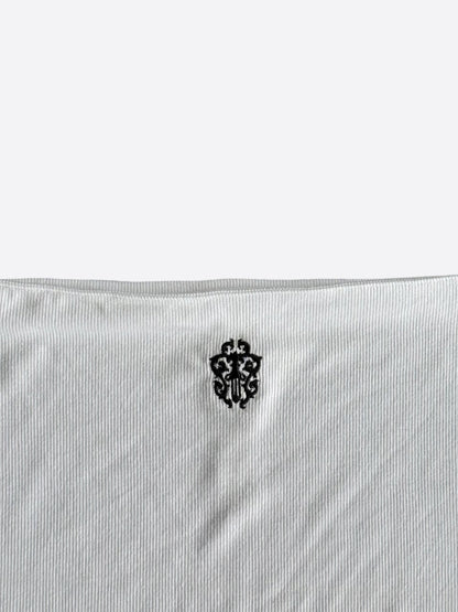 Chrome Hearts White & Black Embroidered Logo Skirt