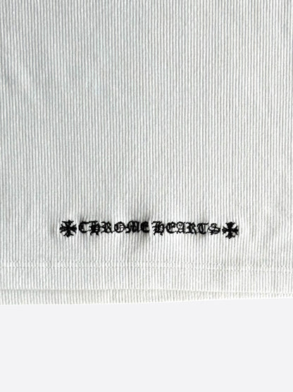 Chrome Hearts White & Black Embroidered Logo Skirt