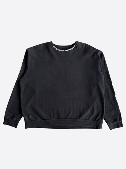 Chrome Hearts Black & White Neck Logo Sweater