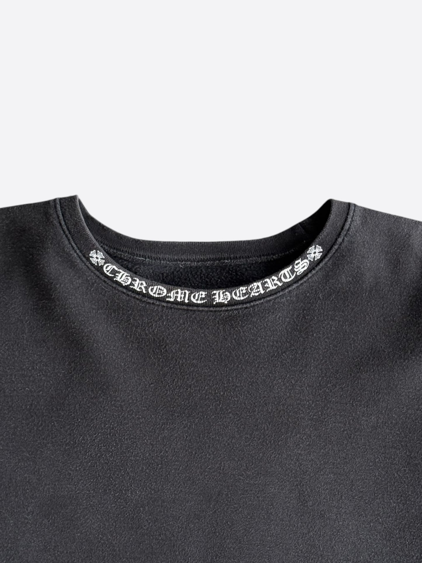 Chrome Hearts Black & White Neck Logo Sweater