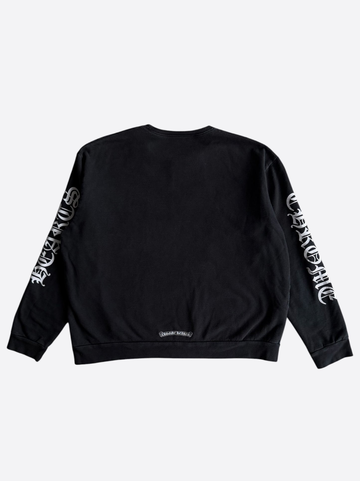 Chrome Hearts Black & White Neck Logo Sweater