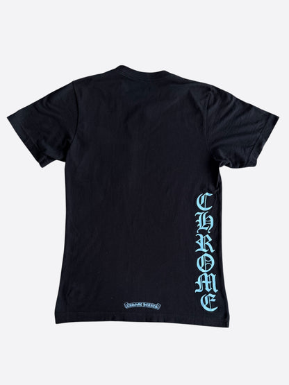Chrome Hearts Black & Blue Neck Logo T-Shirt