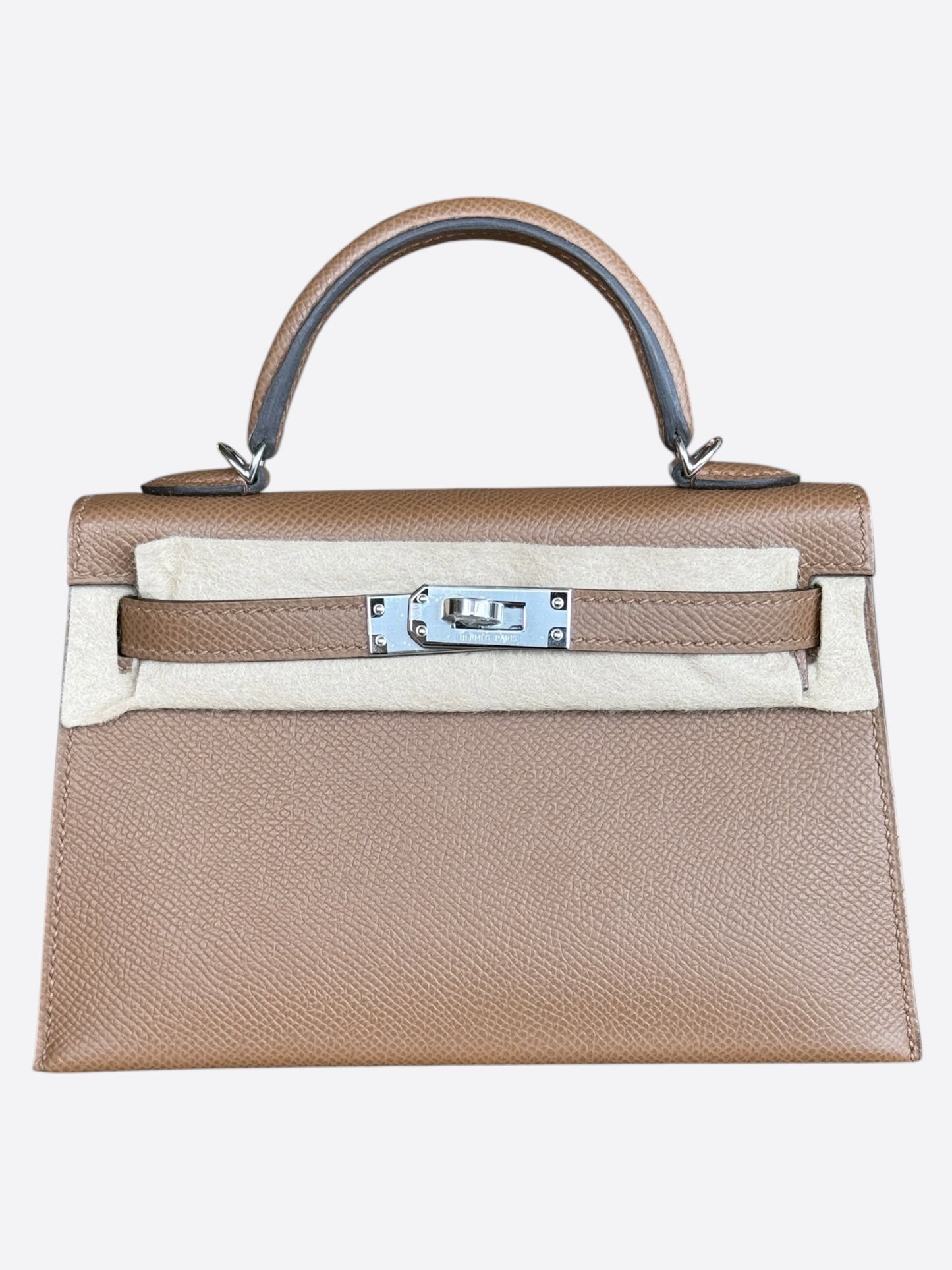 Hermes Gold Epsom & Palladium Hardware Mini Kelly 20