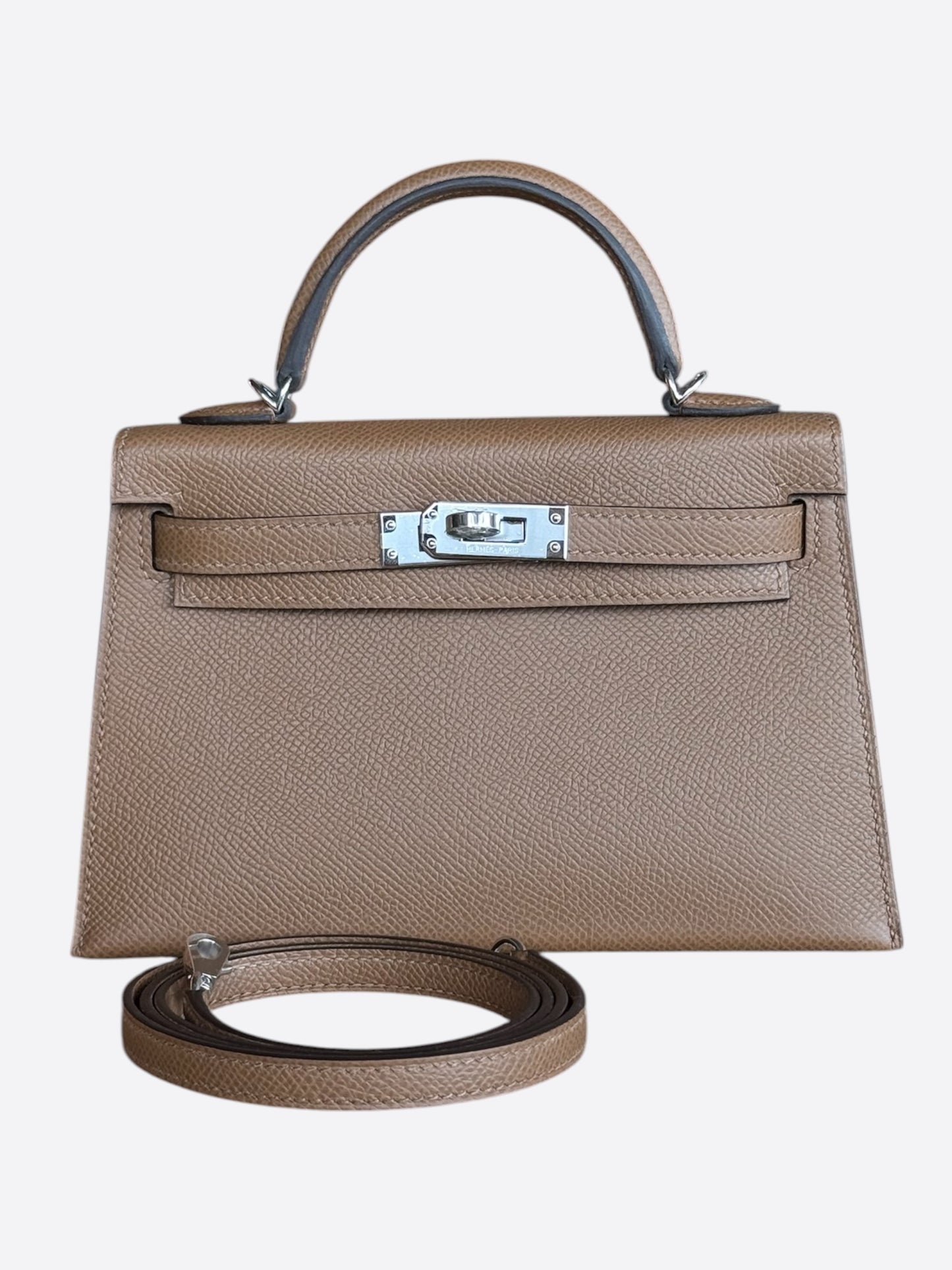 Hermes Gold Epsom & Palladium Hardware Mini Kelly 20
