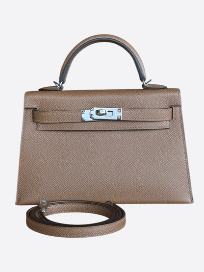Hermes Gold Epsom & Palladium Hardware Mini Kelly 20
