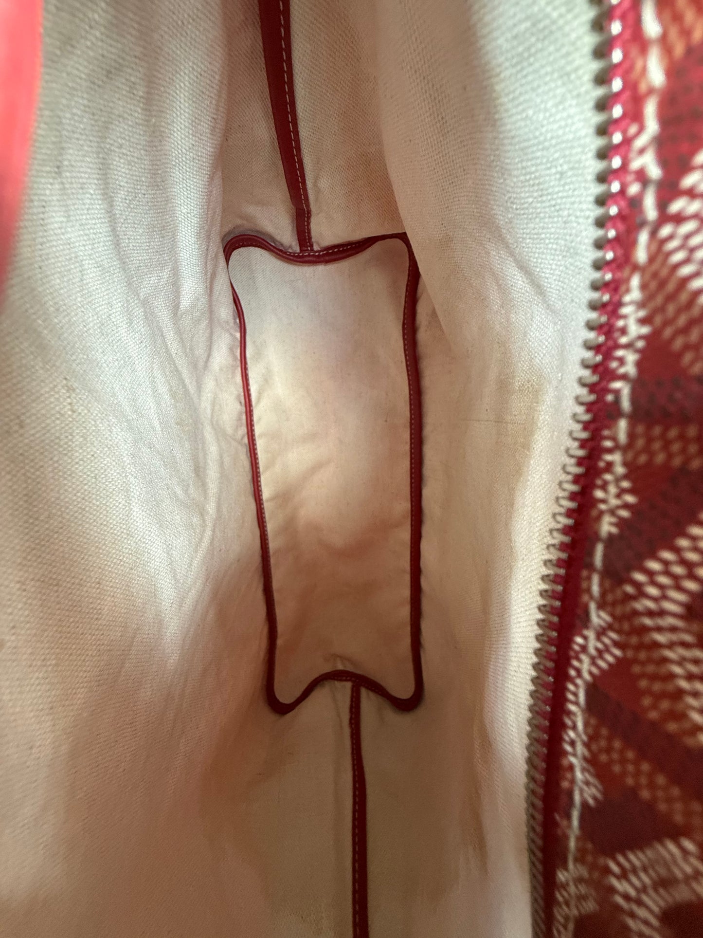 Goyard Red Boheme Hobo Tote Bag