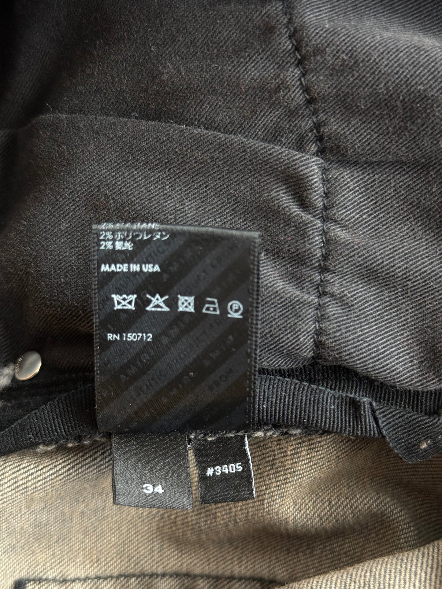 Amiri Light Grey & Yellow Patch MX1 Jeans