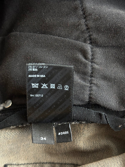 Amiri Light Grey & Yellow Patch MX1 Jeans