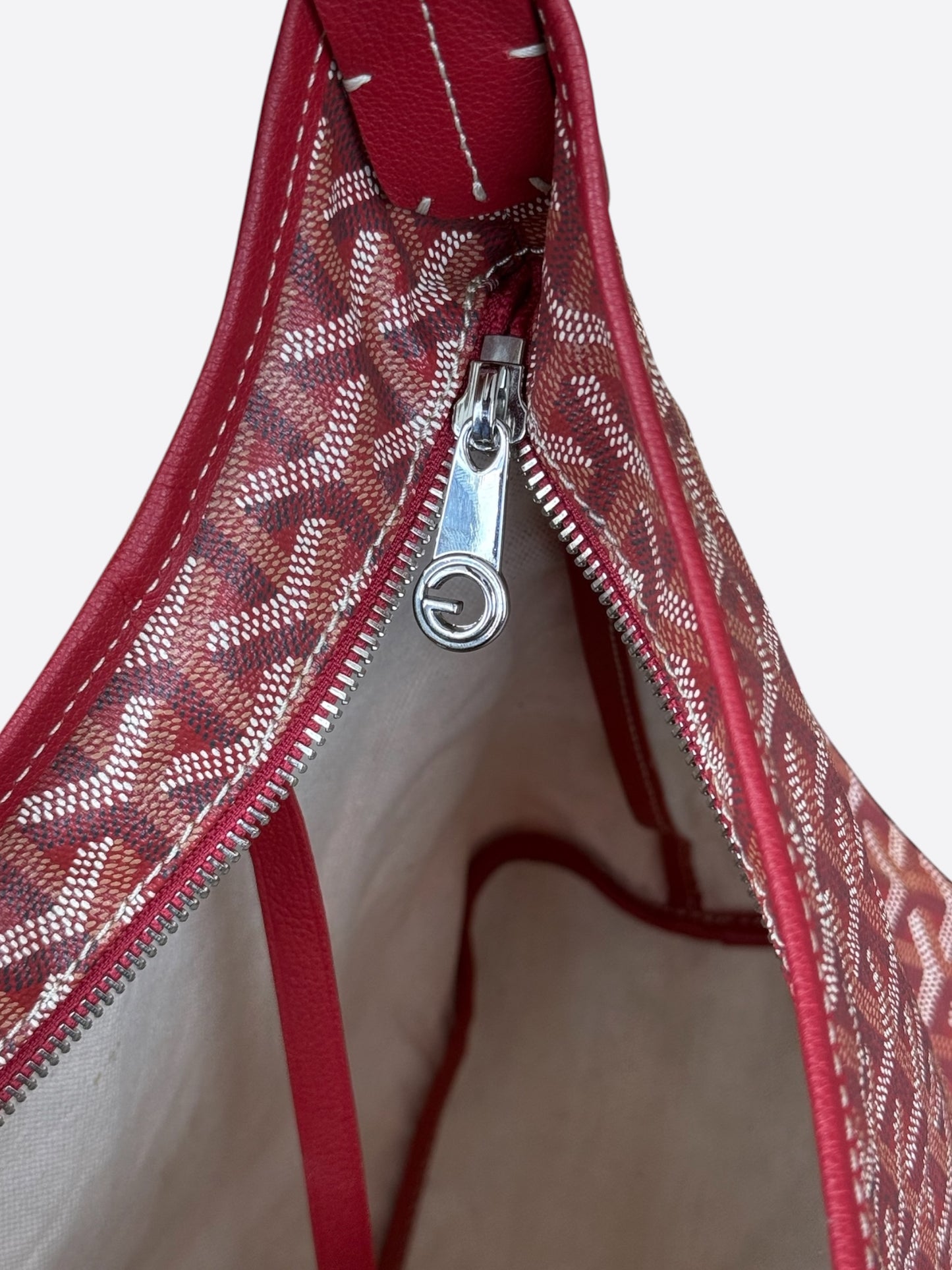 Goyard Red Boheme Hobo Tote Bag