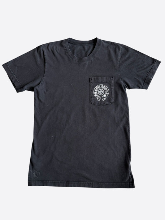 Chrome Hearts Black & White St. Barth Horseshoe Logo T-Shirt