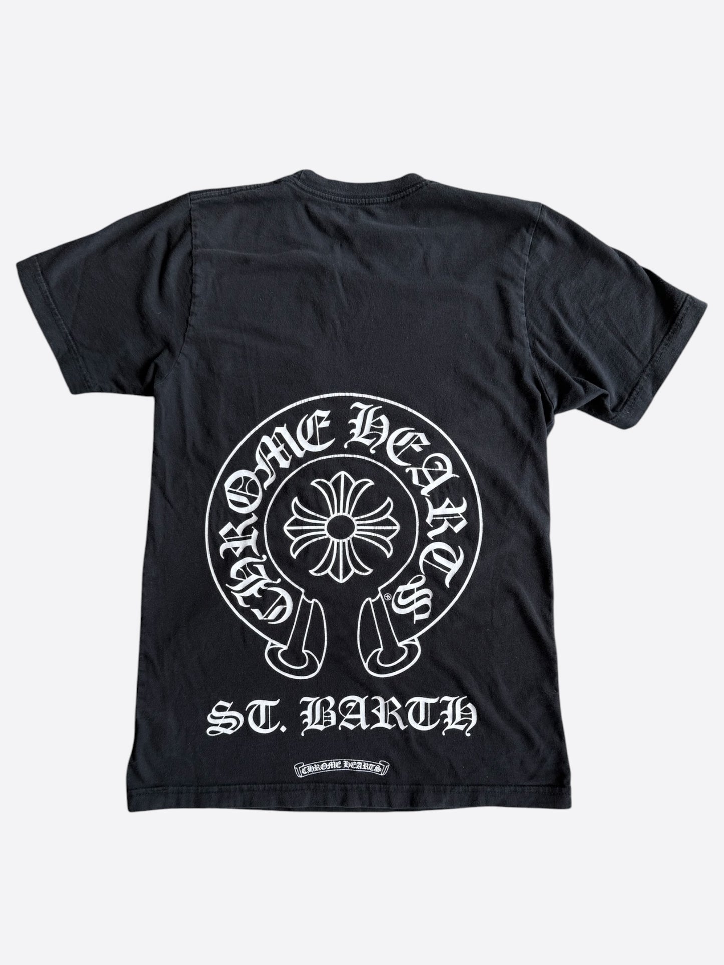 Chrome Hearts Black & White St. Barth Horseshoe Logo T-Shirt