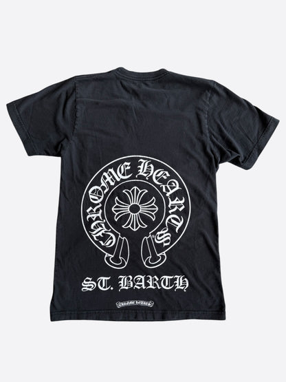 Chrome Hearts Black & White St. Barth Horseshoe Logo T-Shirt