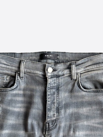 Amiri Light Grey & Yellow Patch MX1 Jeans