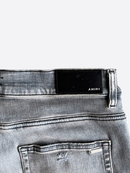 Amiri Light Grey & Yellow Patch MX1 Jeans