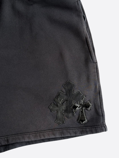 Chrome Hearts Black Triple Cross Patch Shorts