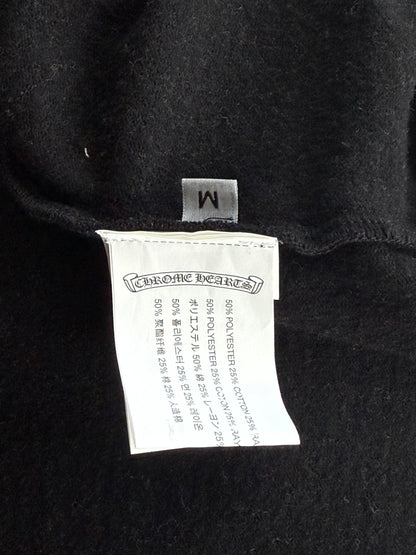 Chrome Hearts Black & White Cross Logo Women's Zip Up Hoodie