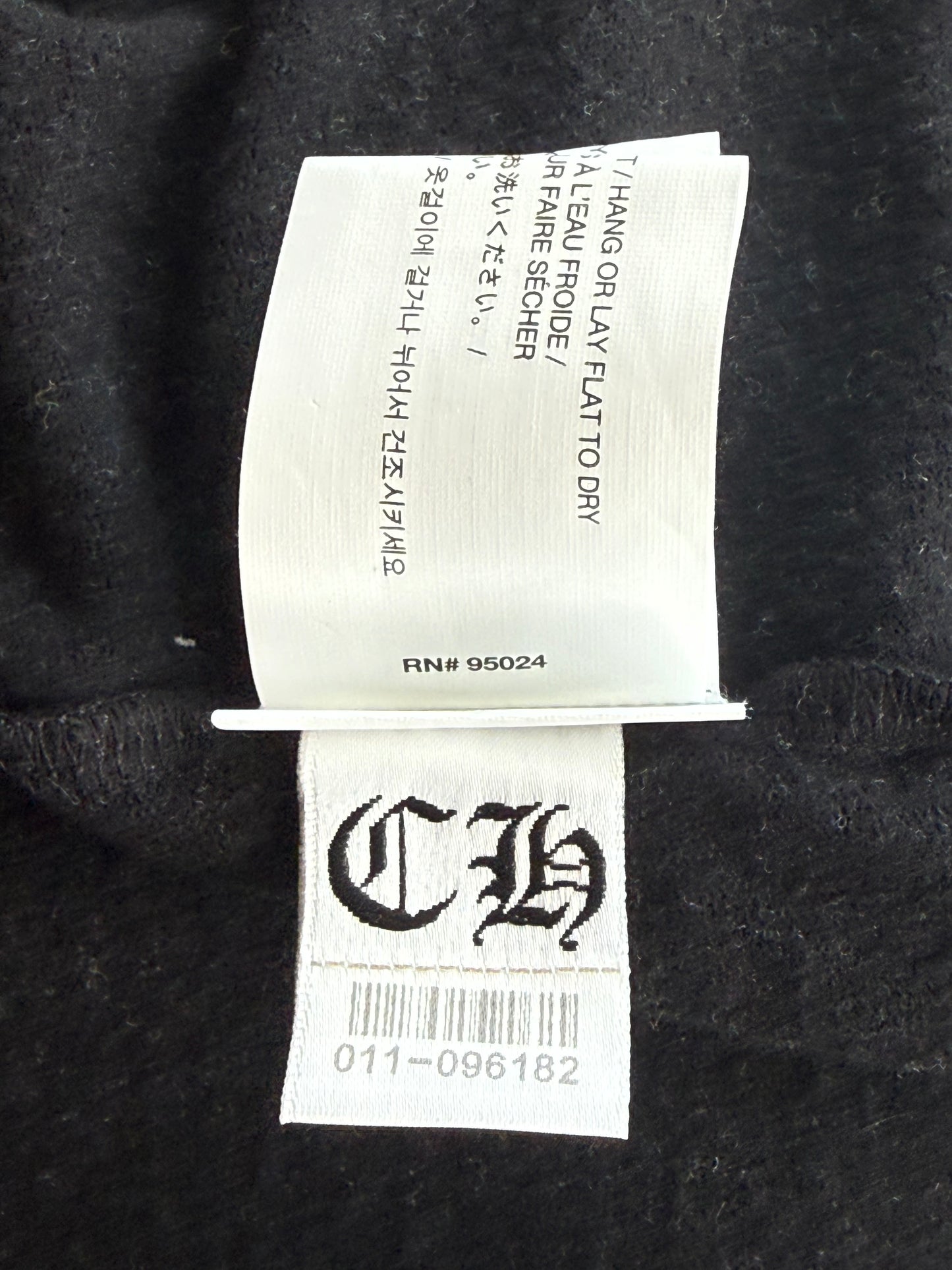 Chrome Hearts Black & White Cross Logo Women's Zip Up Hoodie