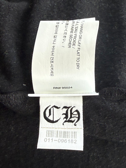 Chrome Hearts Black & White Cross Logo Women's Zip Up Hoodie