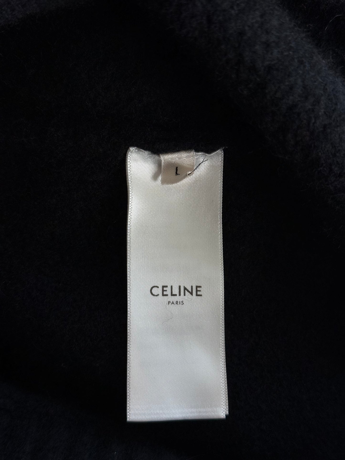 Celine Black Mouth Logo Oversized Knit Sweater