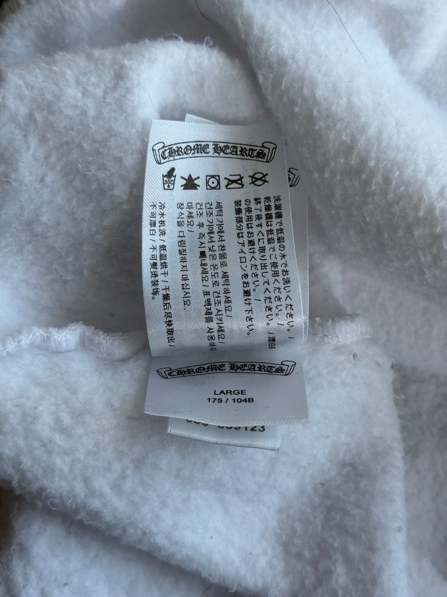 Chrome Hearts White & Black Neck Logo Sweater