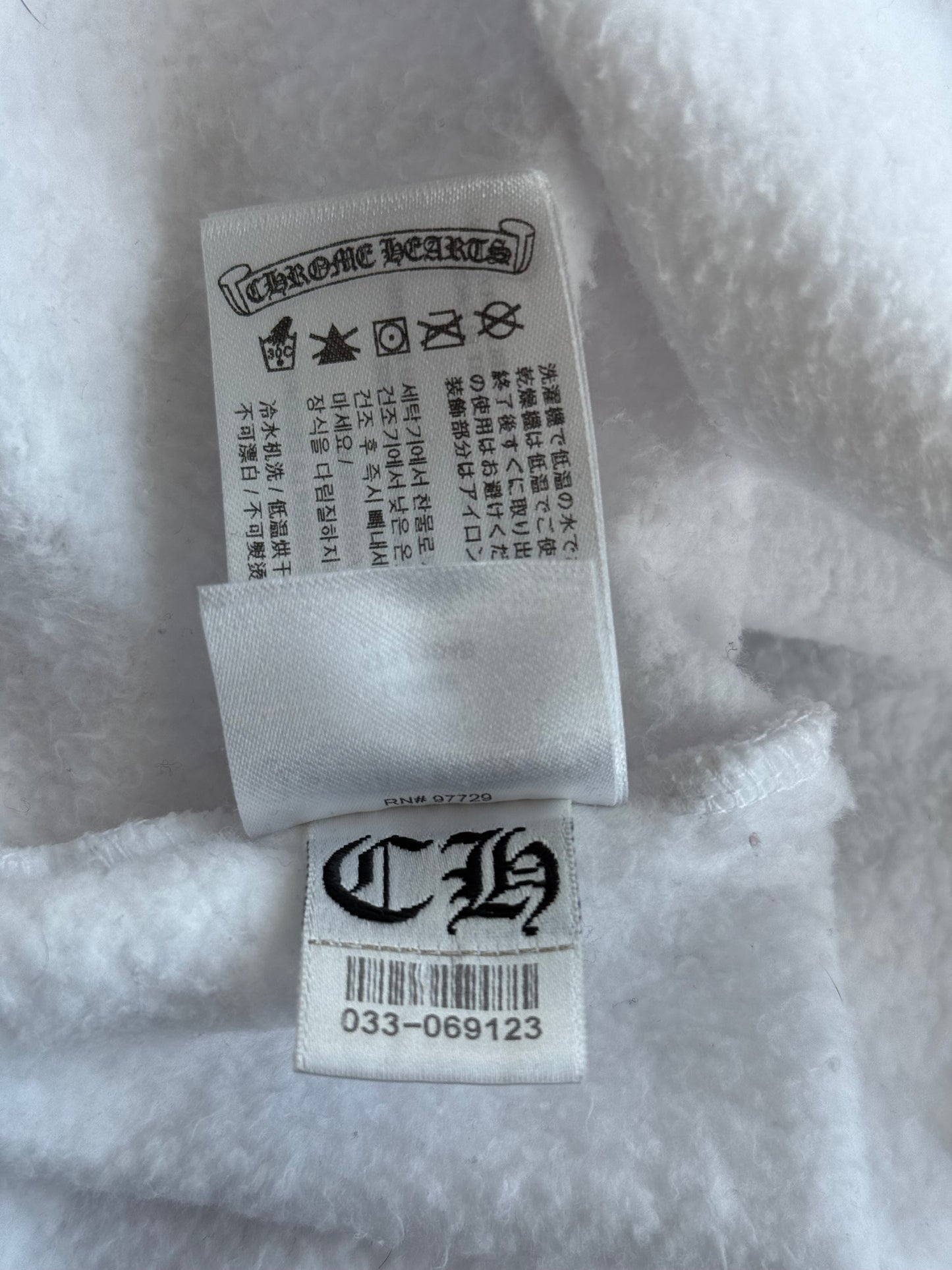 Chrome Hearts White & Black Neck Logo Sweater
