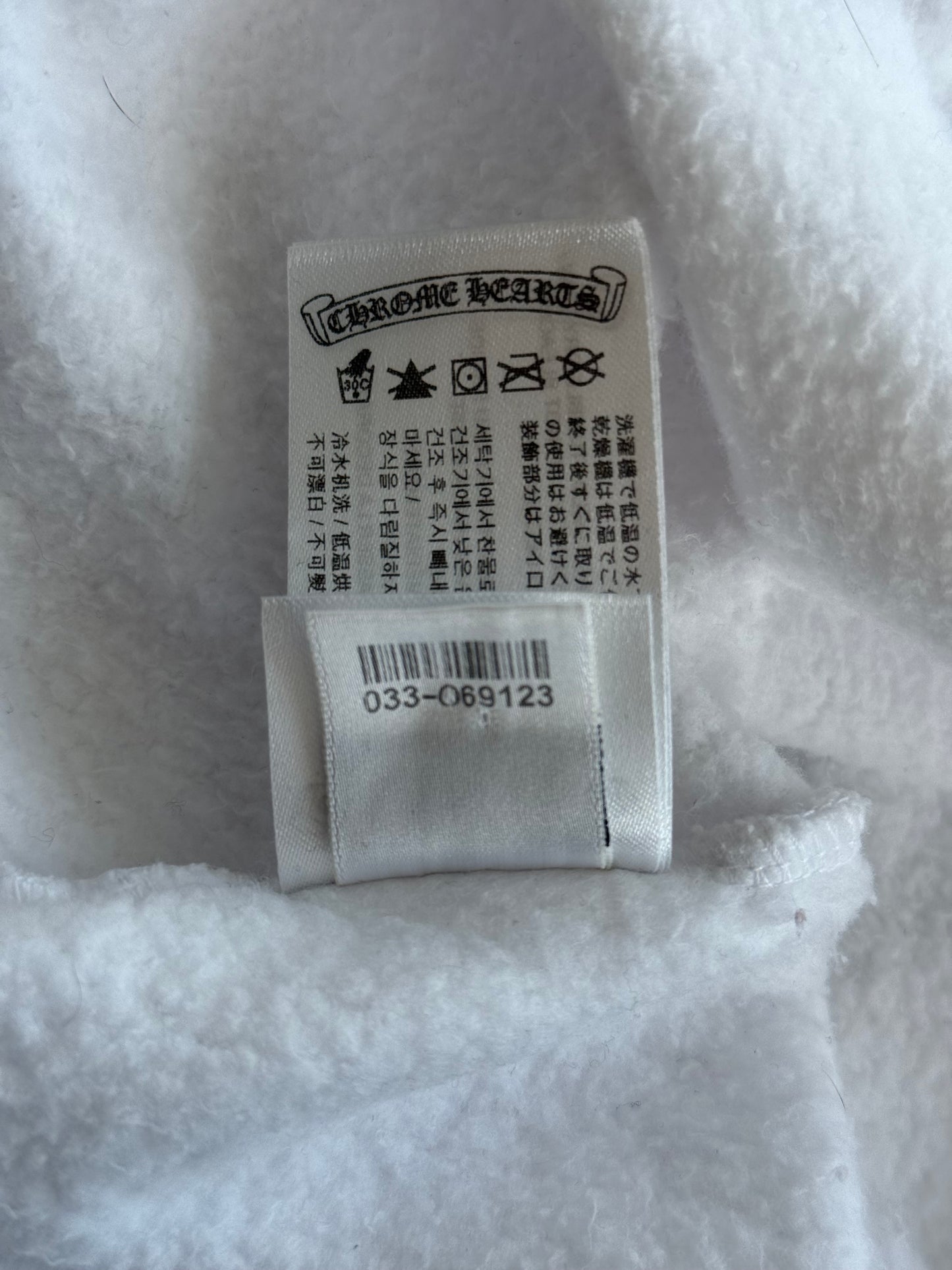 Chrome Hearts White & Black Neck Logo Sweater