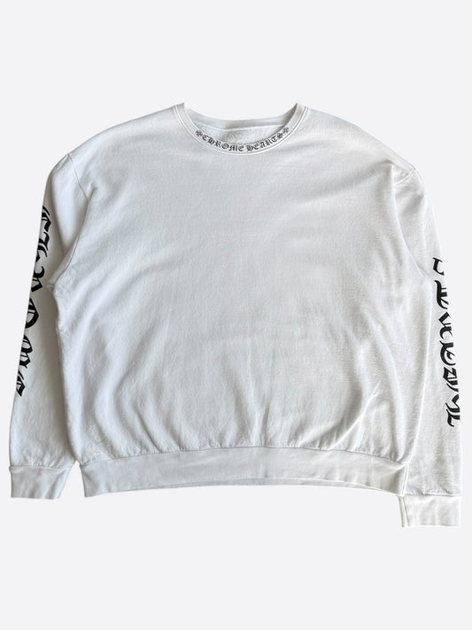 Chrome Hearts White & Black Neck Logo Sweater