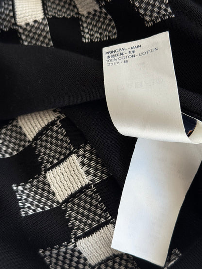 Louis Vuitton Black Checkered Intarsia Logo T-Shirt