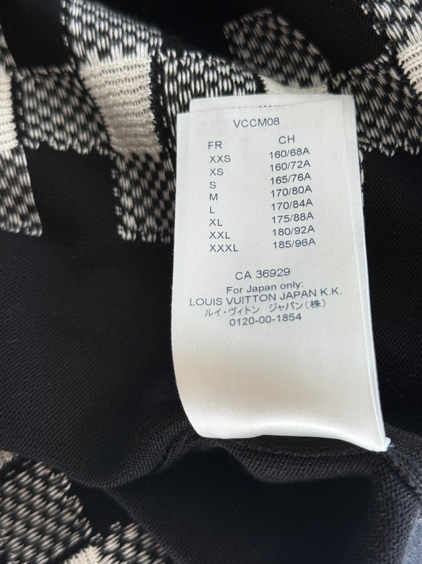 Louis Vuitton Black Checkered Intarsia Logo T-Shirt