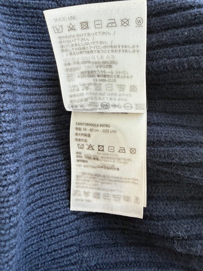 Moncler Navy Logo Beanie