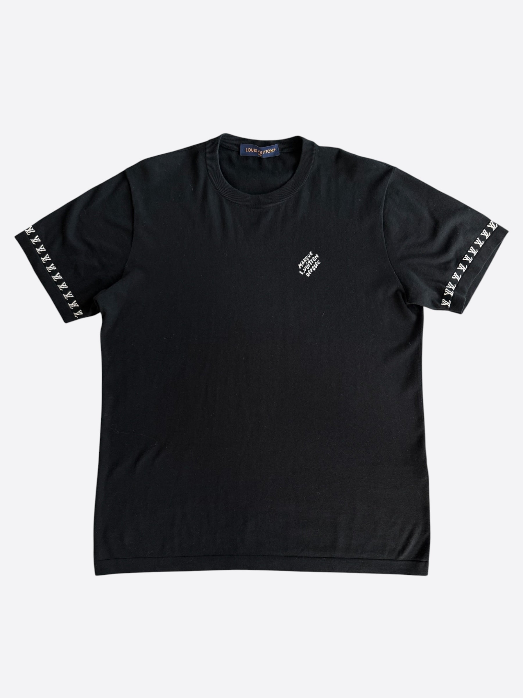 Louis Vuitton Black & White Maison Intarsia T-Shirt – Savonches