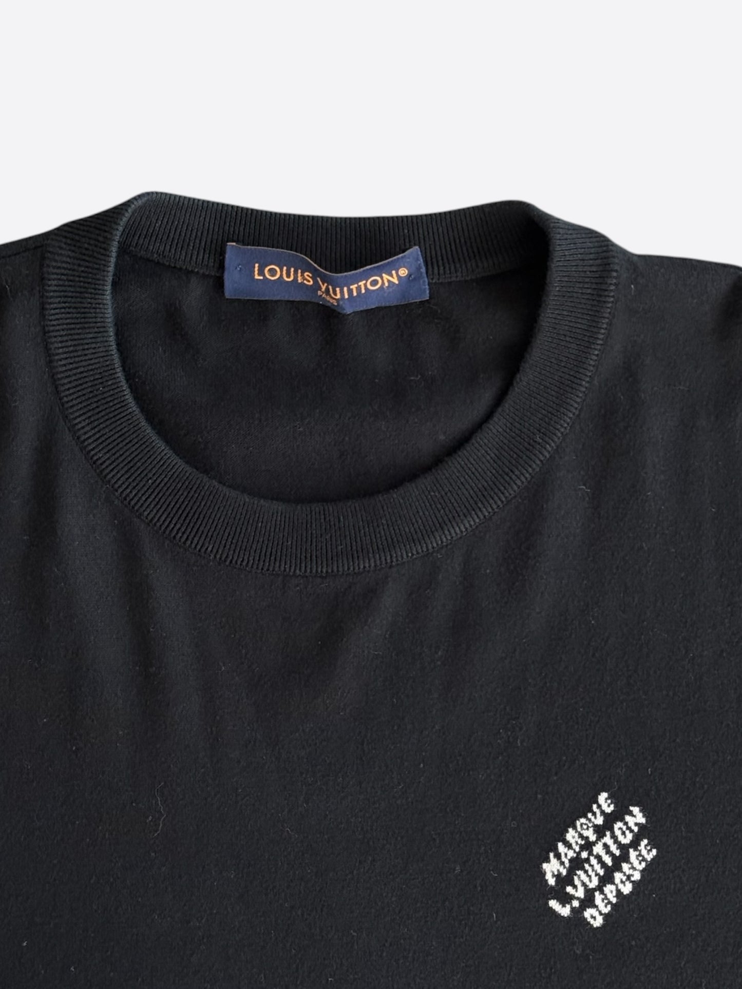 Louis Vuitton Black & White Signature Knit T-Shirt
