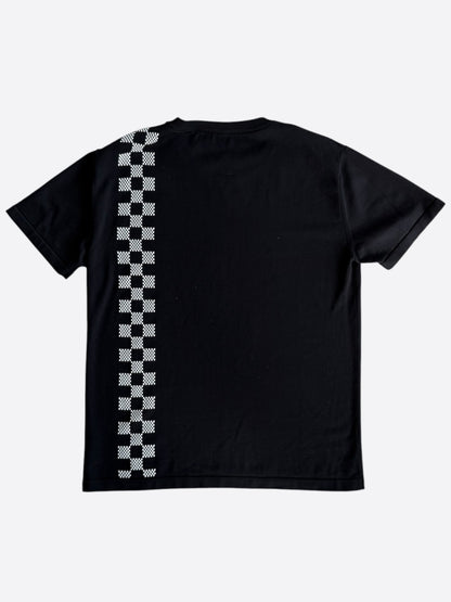 Louis Vuitton Black Checkered Intarsia Logo T-Shirt