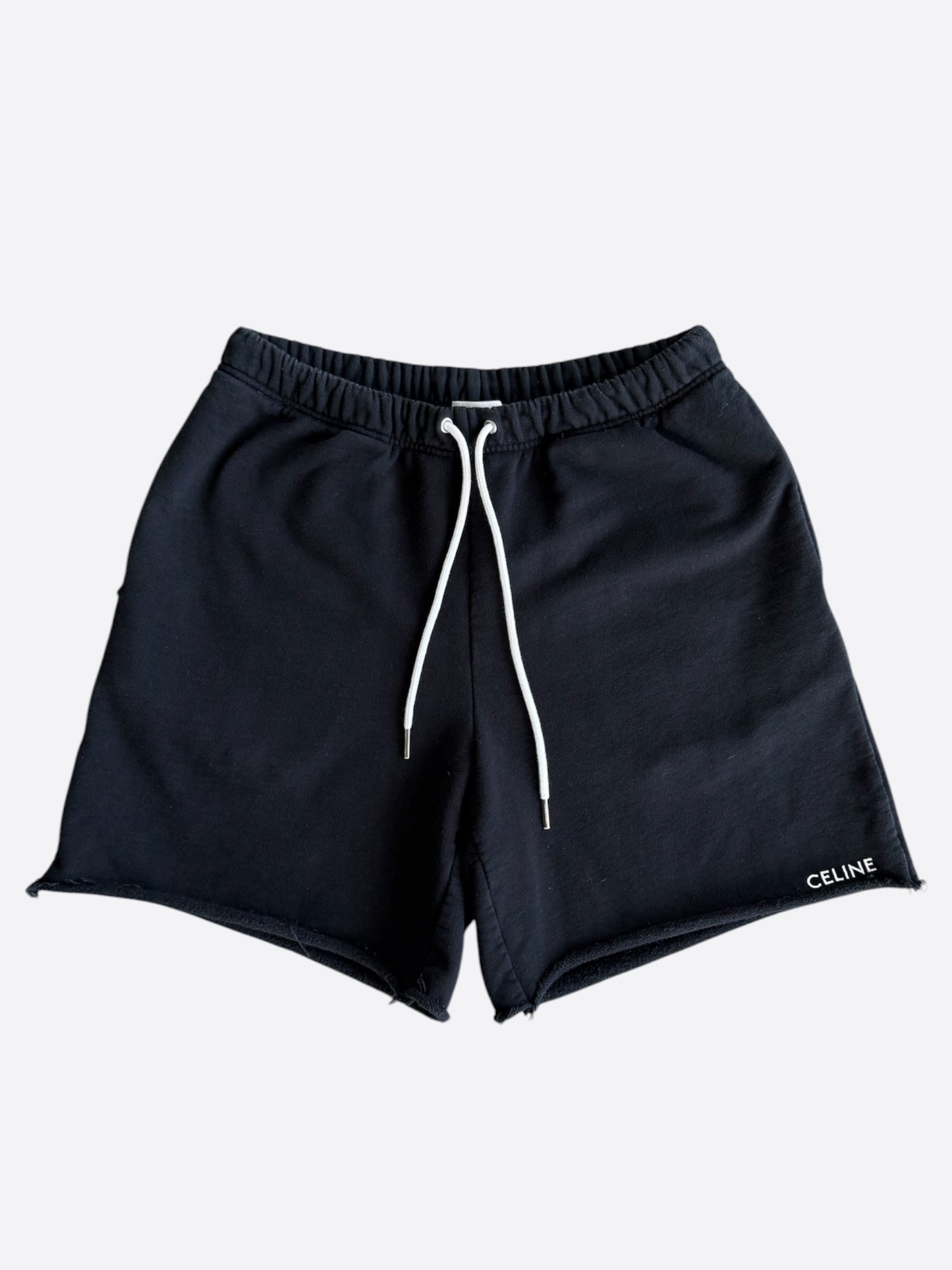 Celine Black & White Logo Shorts