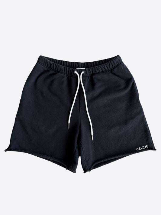 Celine Black & White Logo Shorts