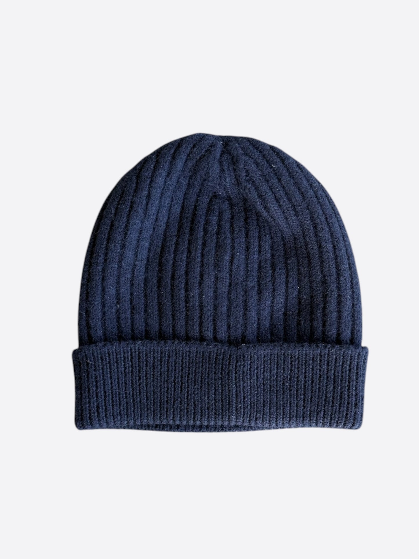 Moncler Navy Logo Beanie
