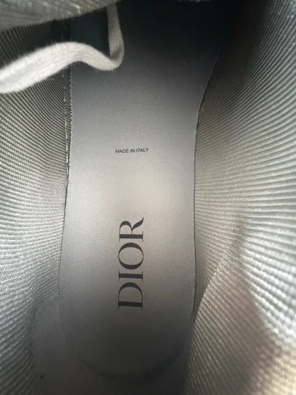 Dior White & Grey Oblique B27 Sneakers