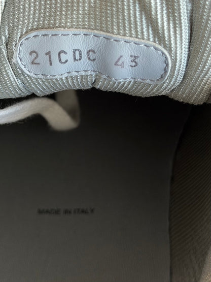 Dior White & Grey Oblique B27 Sneakers