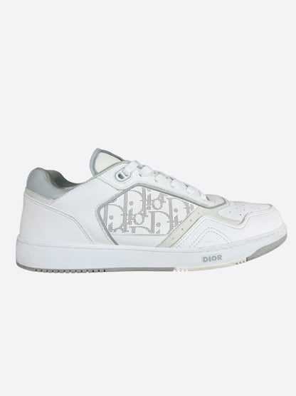 Dior White & Grey Oblique B27 Sneakers