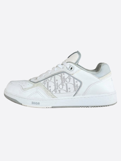 Dior White & Grey Oblique B27 Sneakers