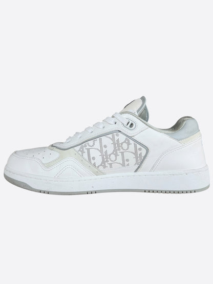 Dior White & Grey Oblique B27 Sneakers