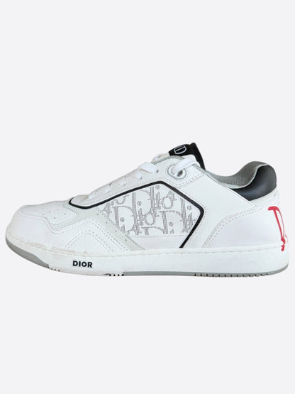 Dior Stussy White & Grey Oblique B27 Sneakers