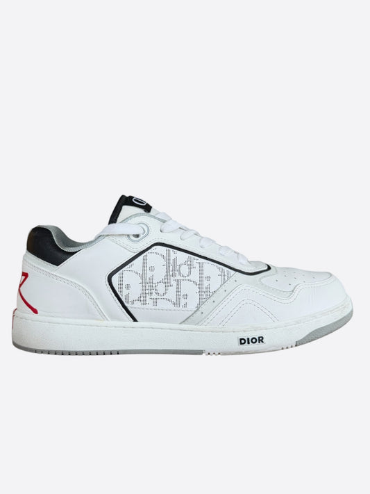Dior Stussy White & Grey Oblique B27 Sneakers