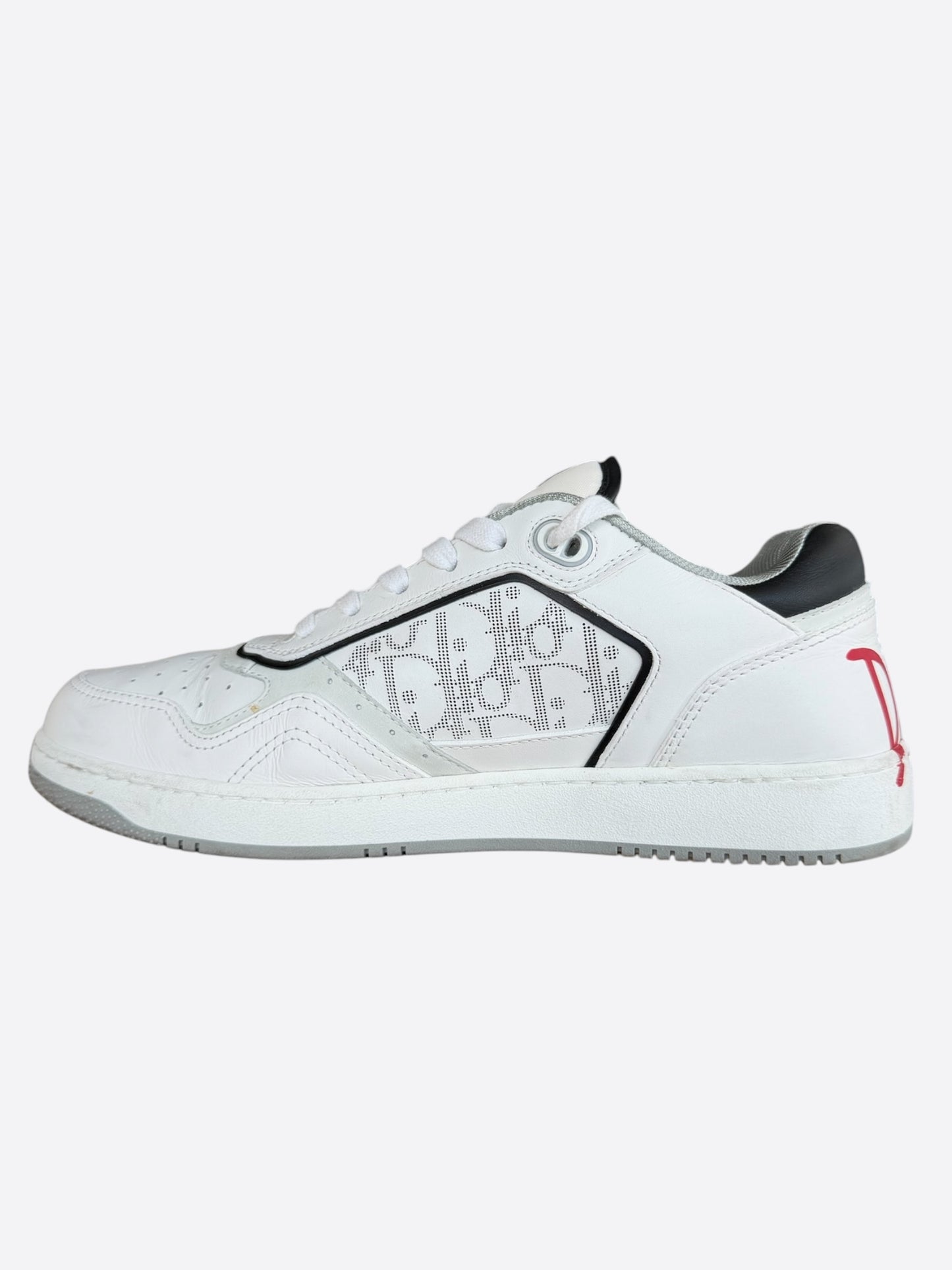 Dior Stussy White & Grey Oblique B27 Sneakers
