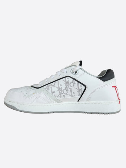 Dior Stussy White & Grey Oblique B27 Sneakers