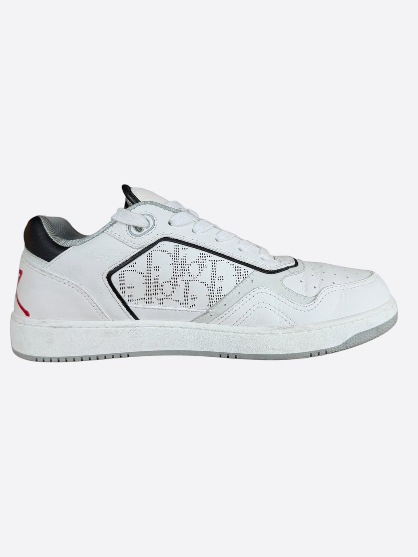 Dior Stussy White & Grey Oblique B27 Sneakers